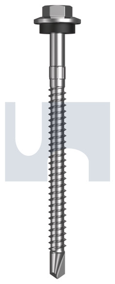 SCREW SDM HEX SEAL C4 12-14 X 75 BASALT 